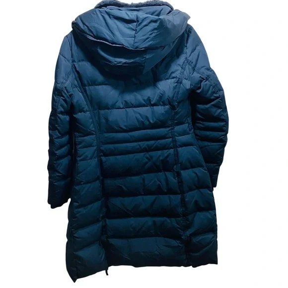 ZARA Winter Puffer Coat Womens M Black Preppy Comfort Duck Feather Down Hooded - Picture 2 of 7